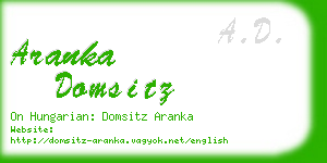 aranka domsitz business card